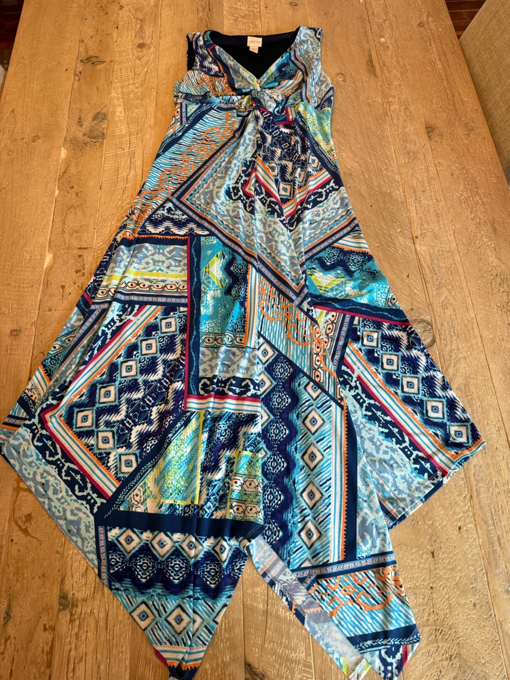 Blue Geometric Print Women’s Skirt